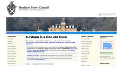 Desktop Screenshot of hexhamtowncouncil.gov.uk